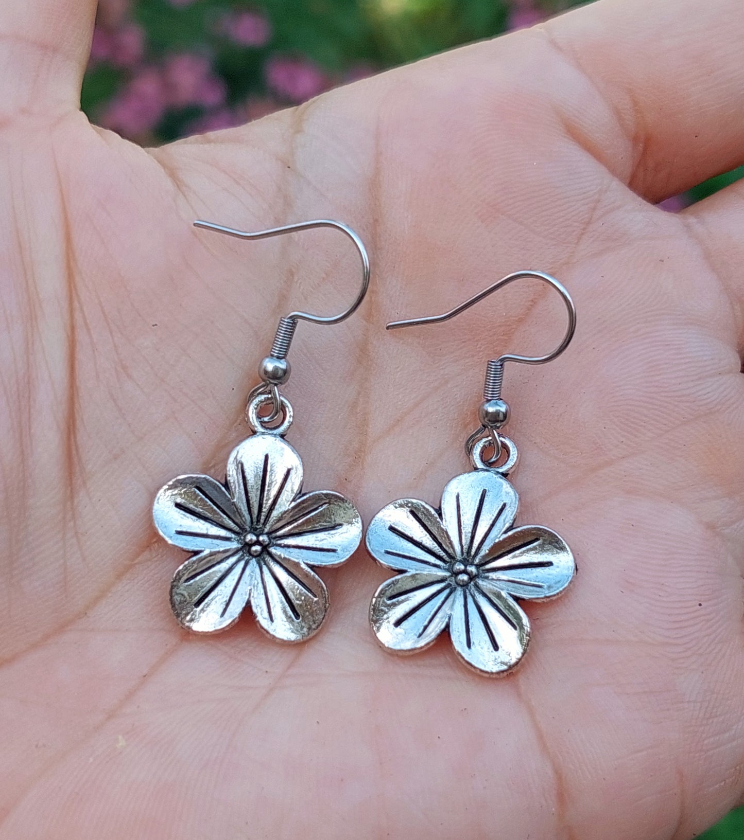 Hibiscus Charm Earrings