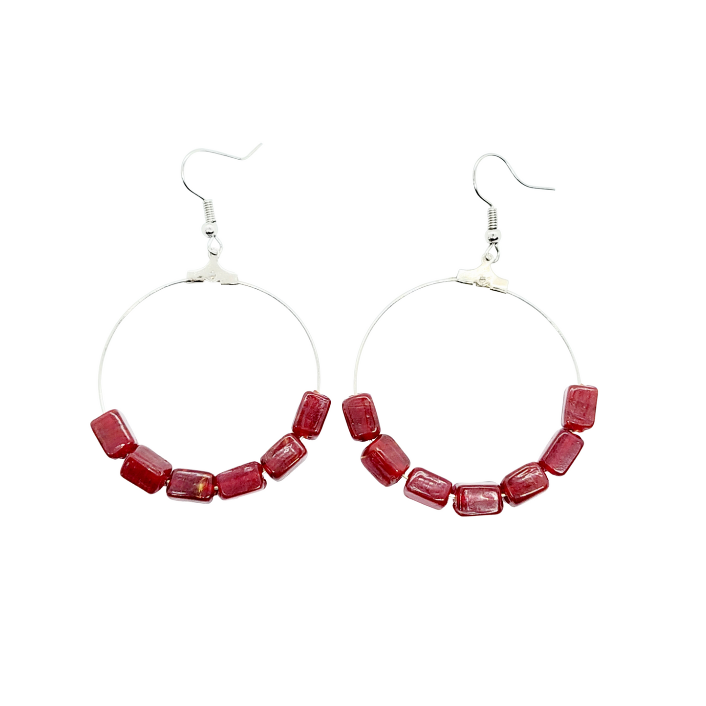 Candied Apple Hoop Earrings