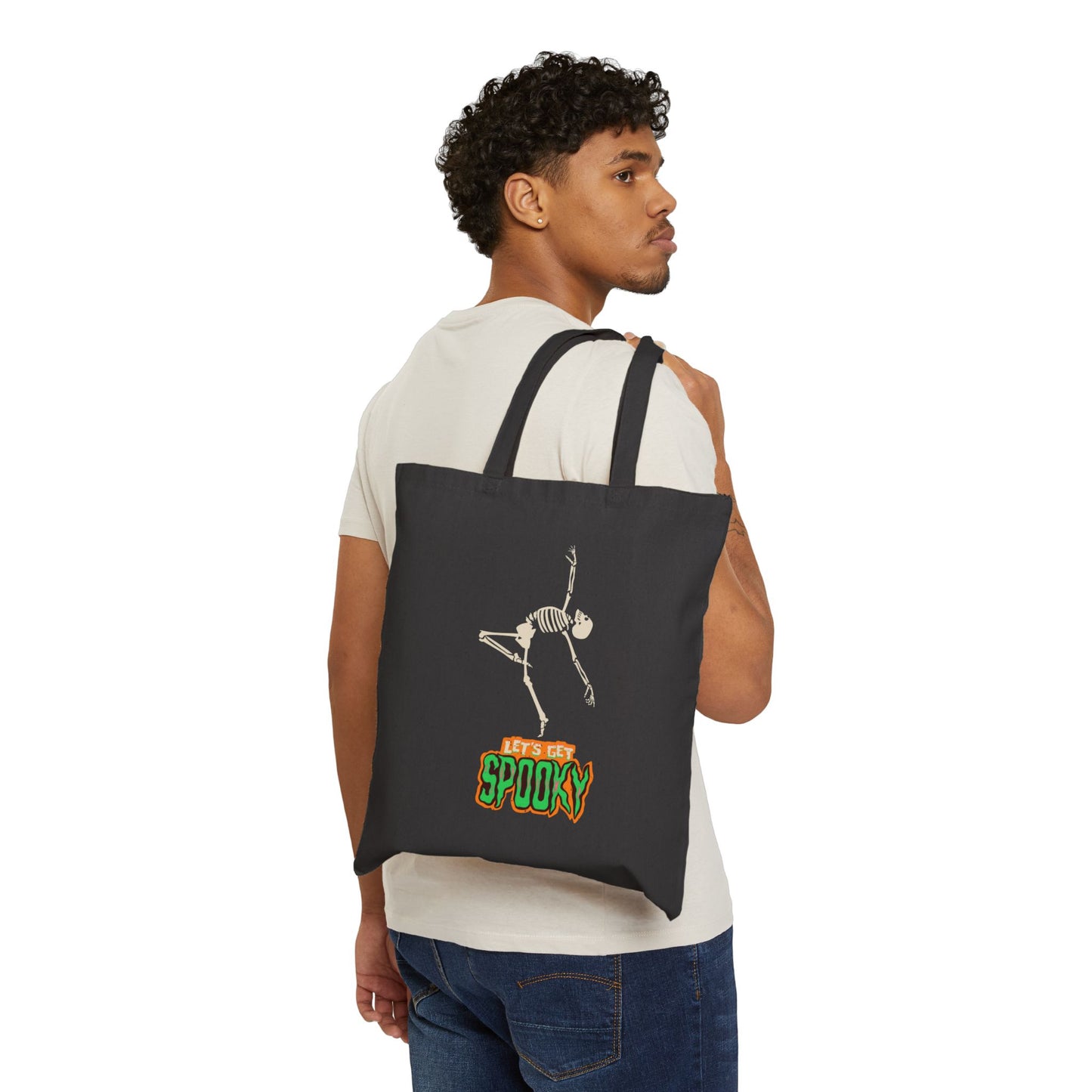 Get Spooky Skeleton Black Tote Bag