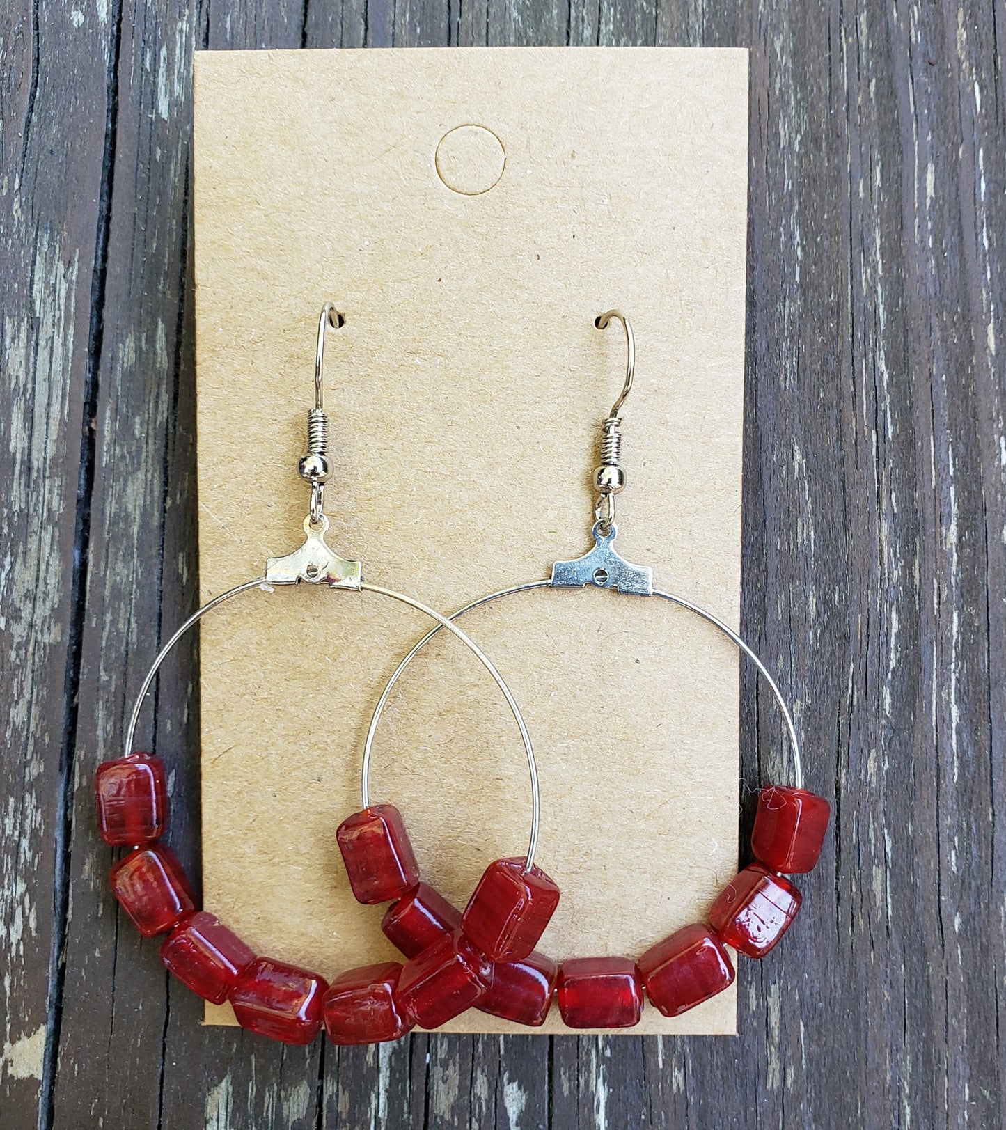 Candied Apple Hoop Earrings