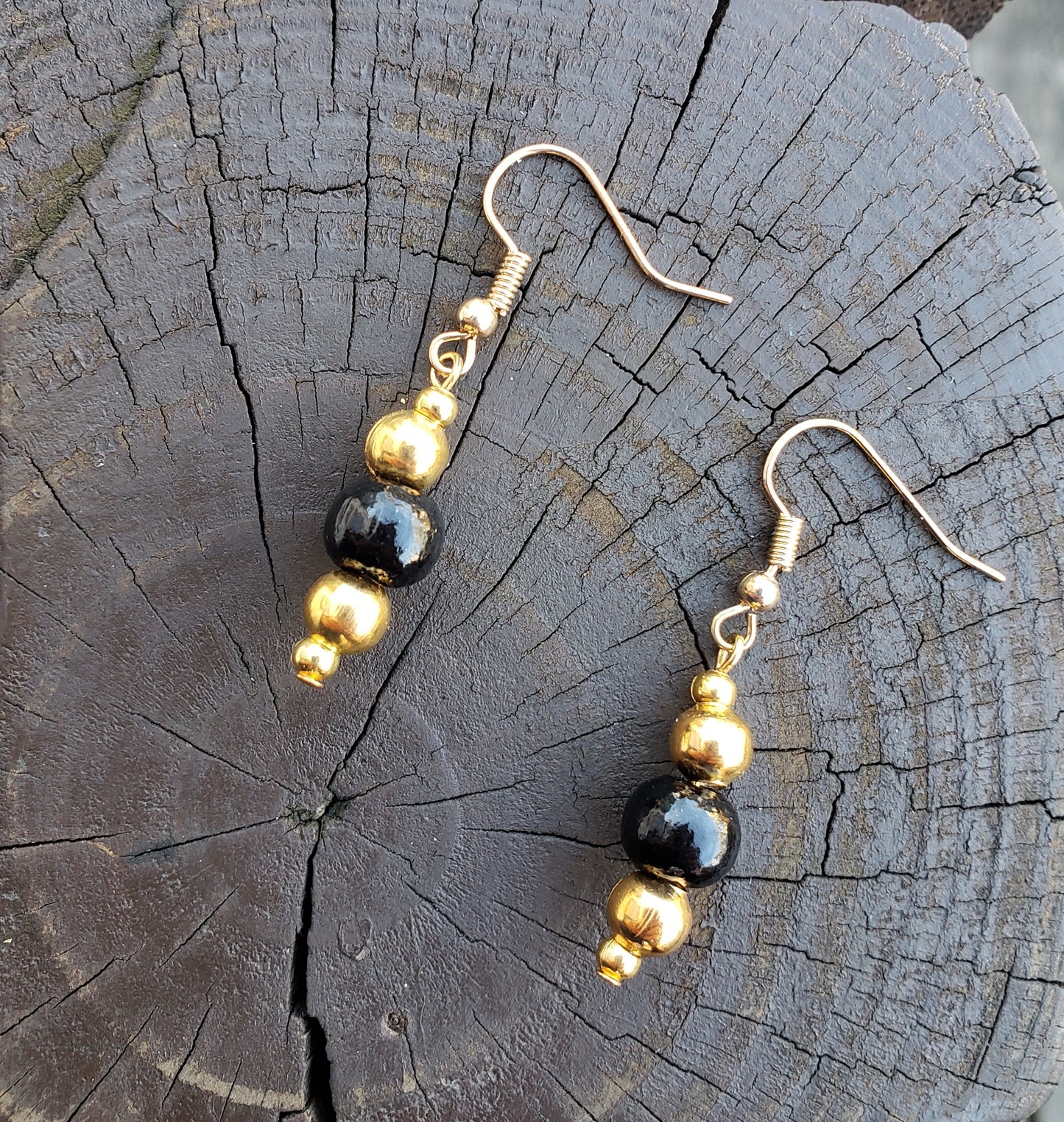 Golden Dangle Earrings