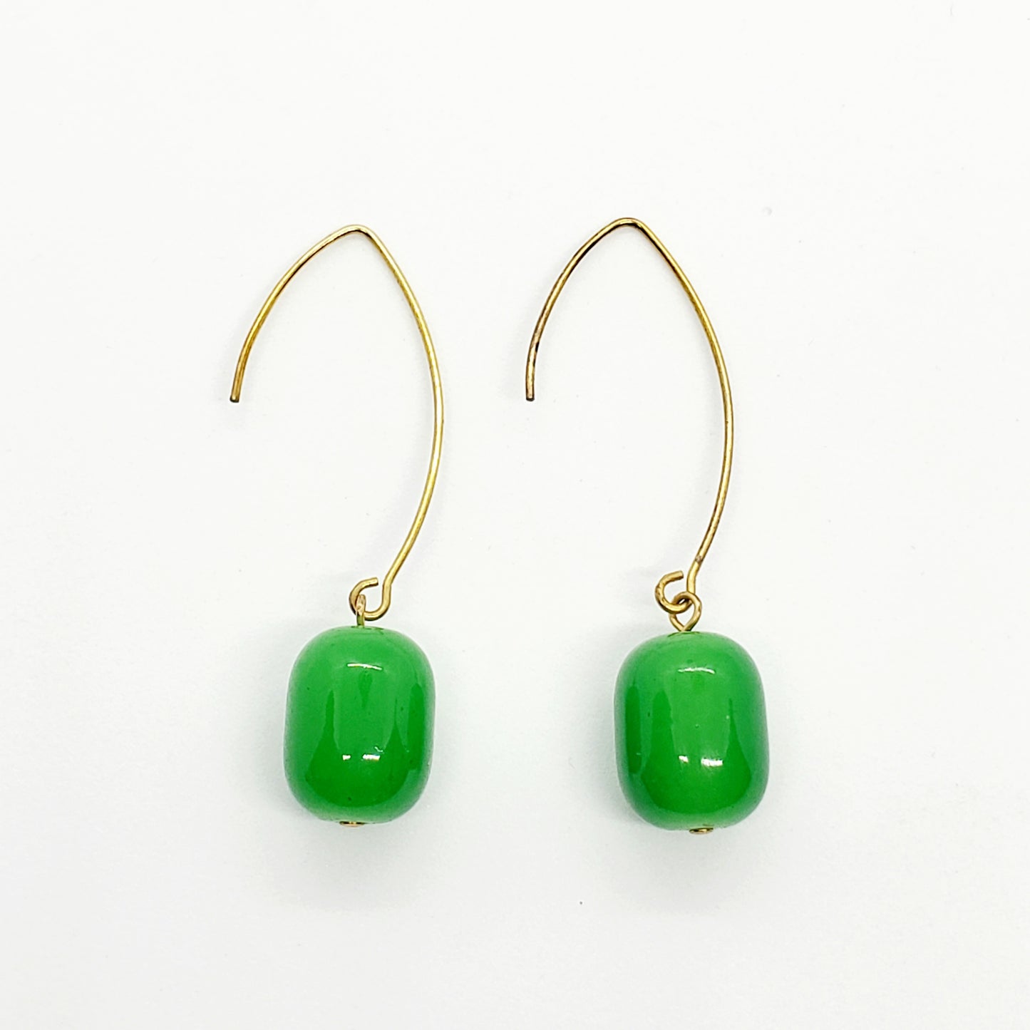 Green Apple Drop Earrings