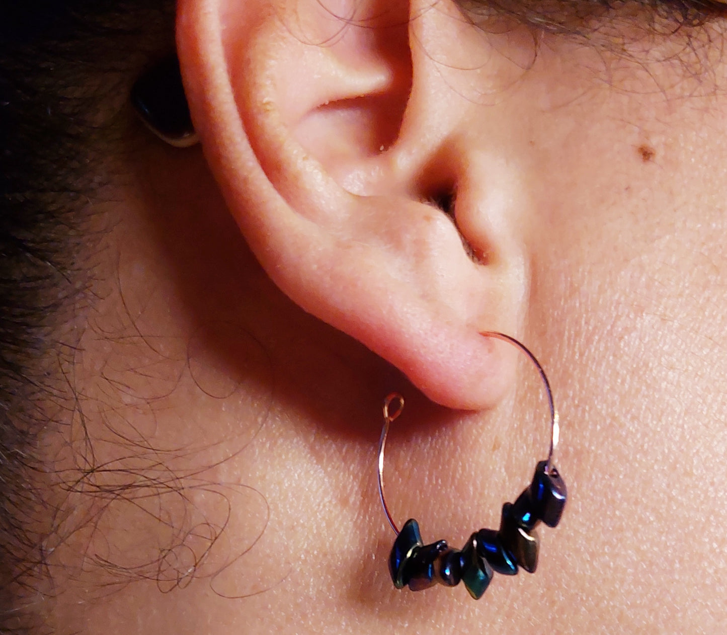 Iridescent Hoop Earrings