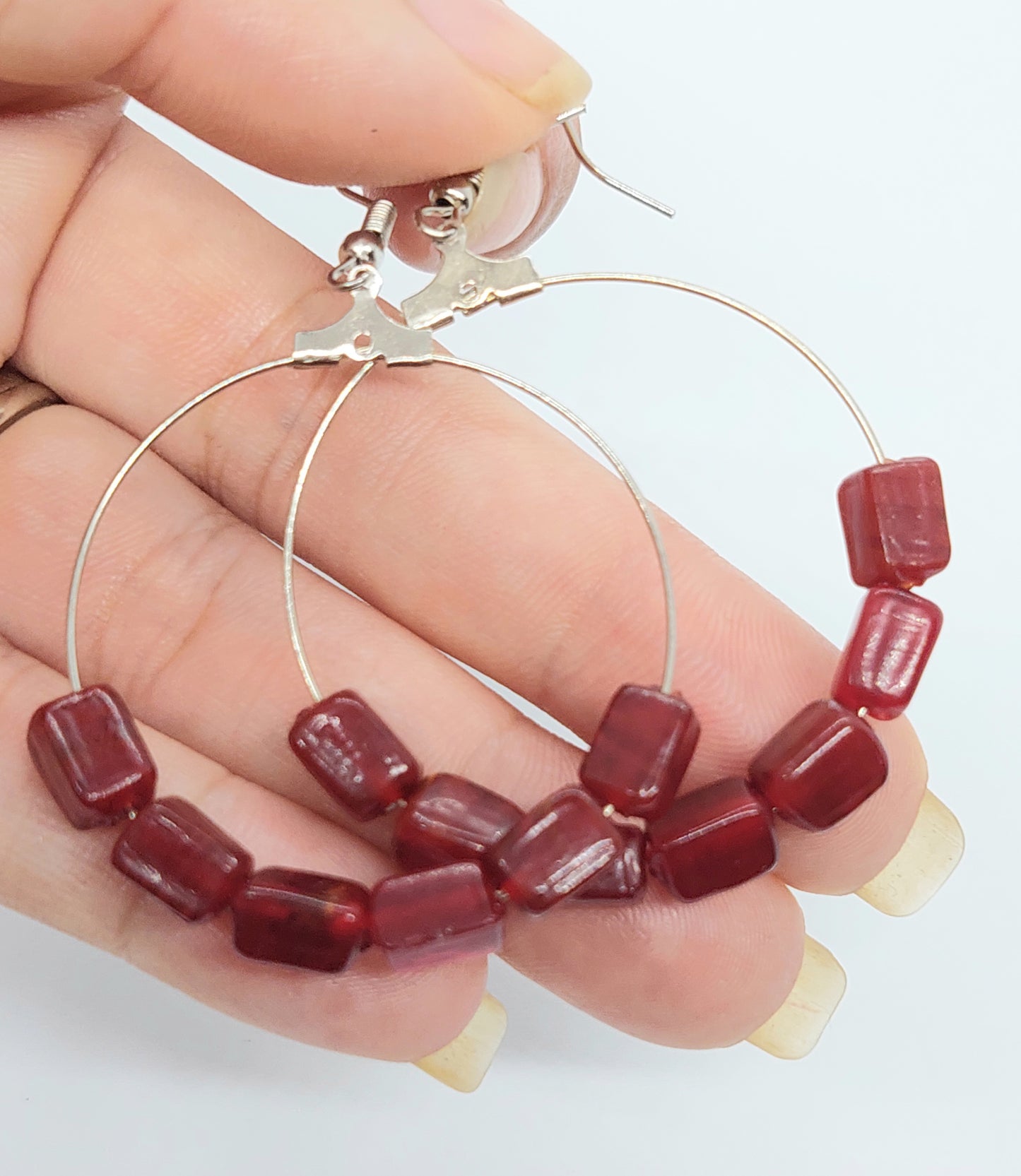 Candied Apple Hoop Earrings