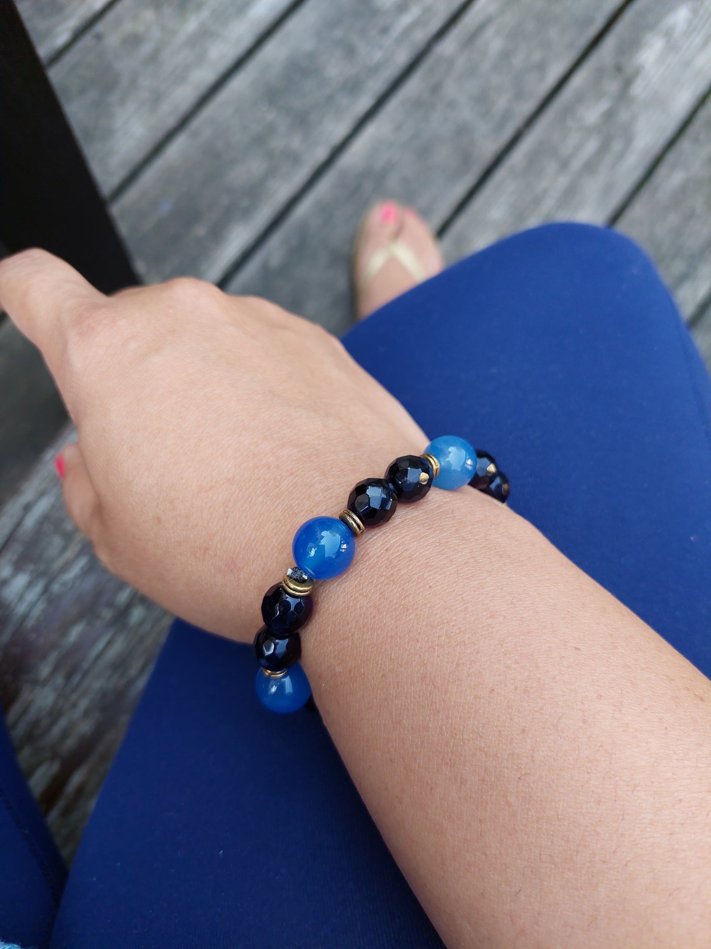 Blues Elastic Stretch Bracelet