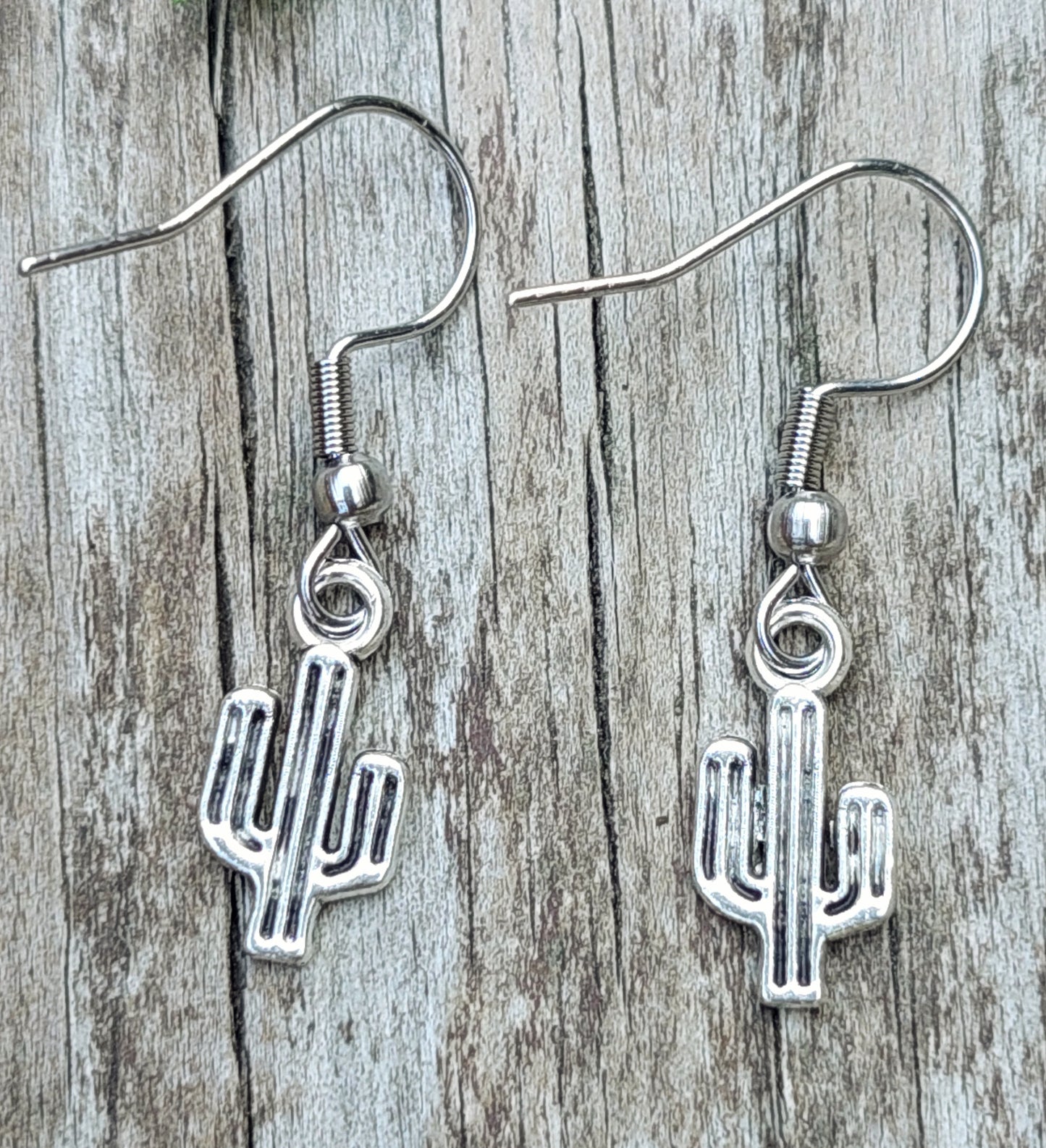 Mini Cactus Charm Earrings