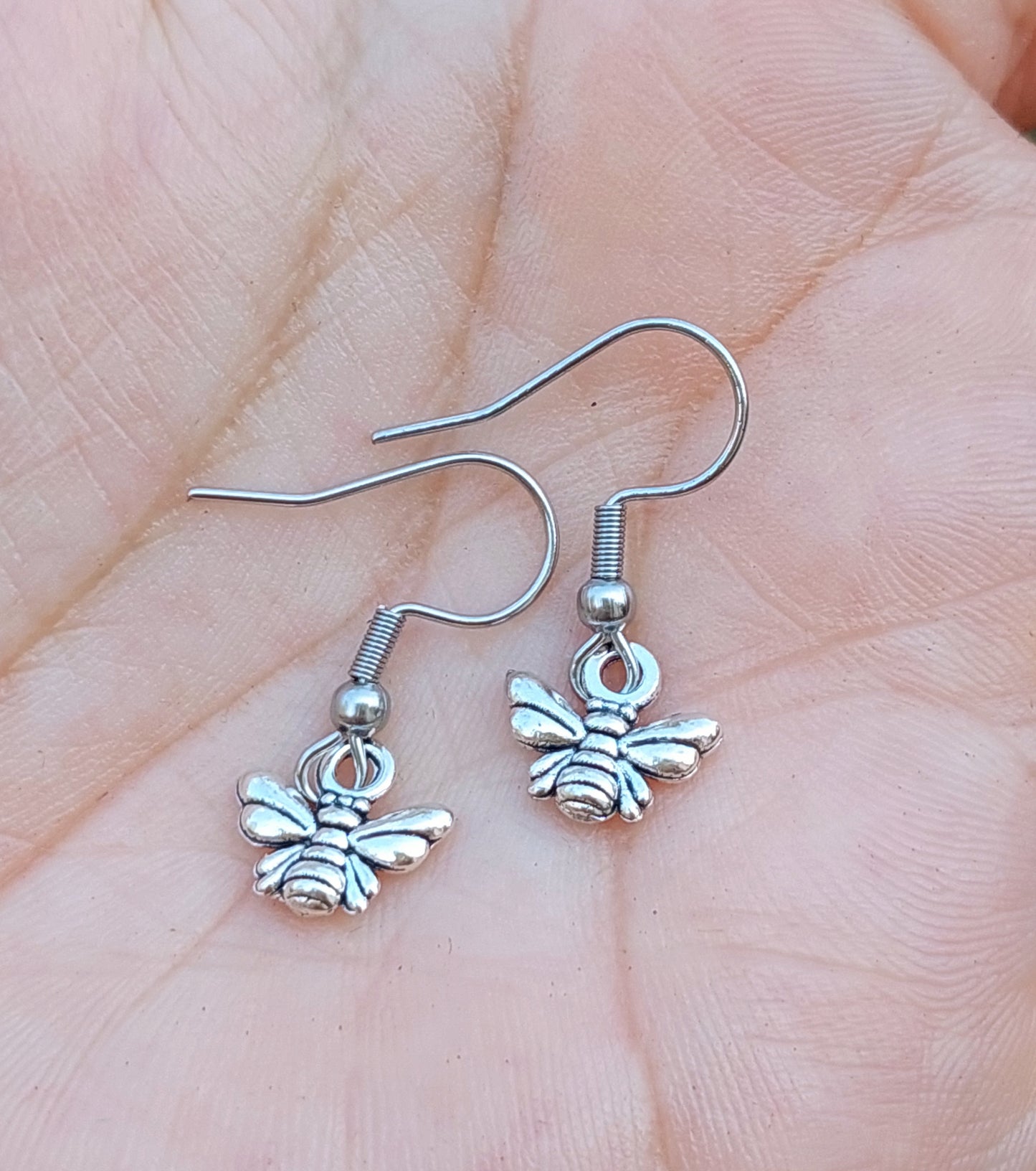 Mini Bee Charm Earrings