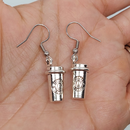 Coffe Cup Charm Earrings