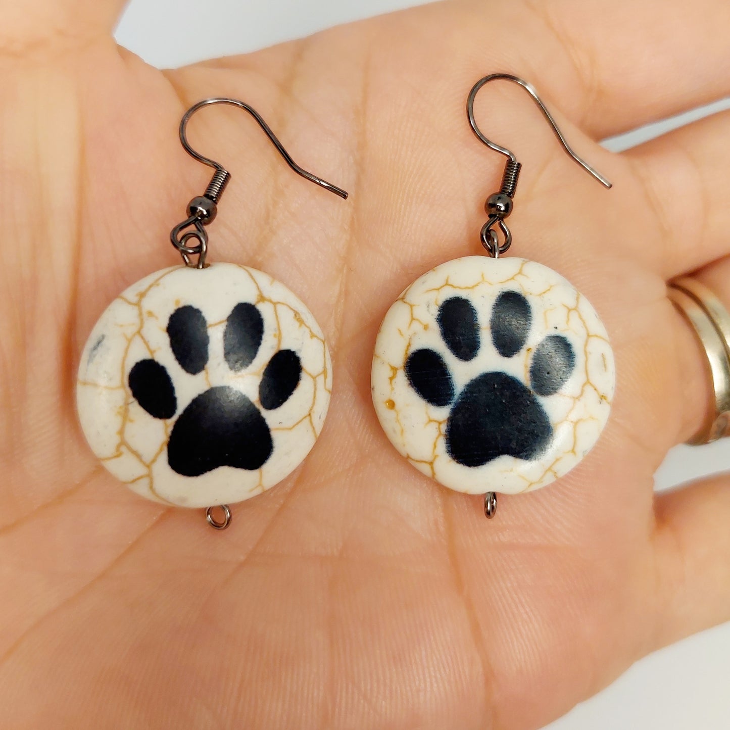 Dog Paw Charm Earrings