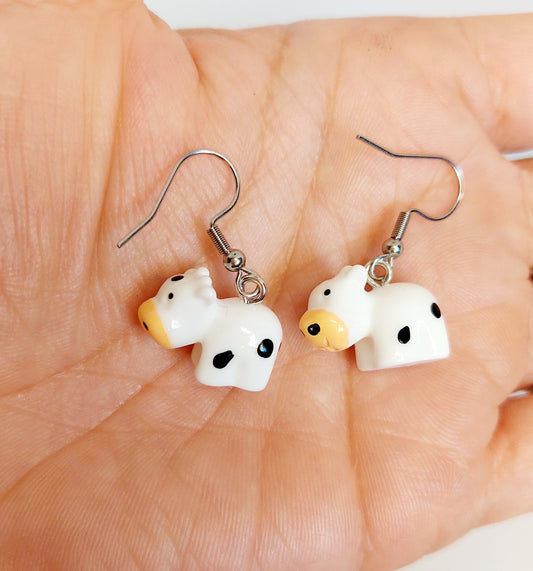 Cow Charm Earrings