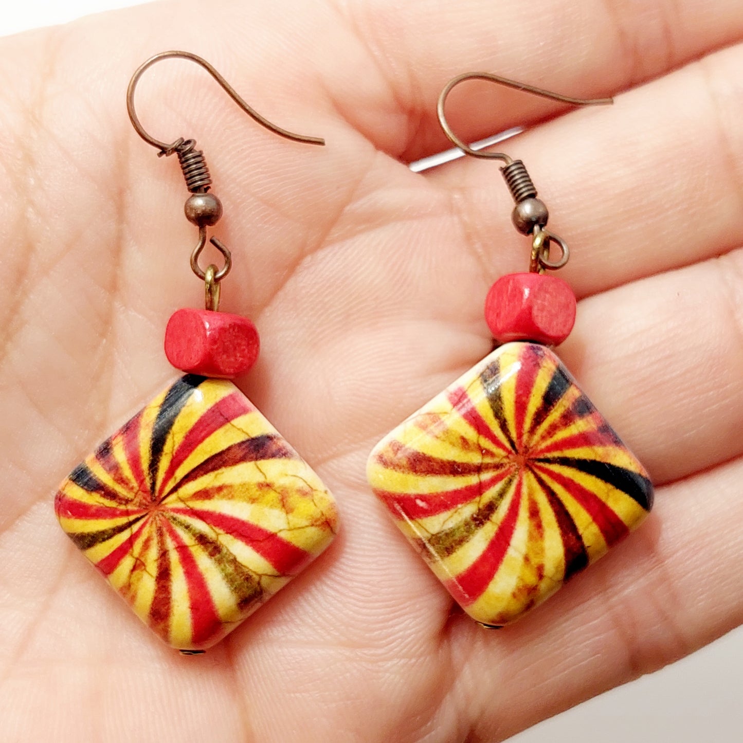 Candy Stripe Dangle Earrings