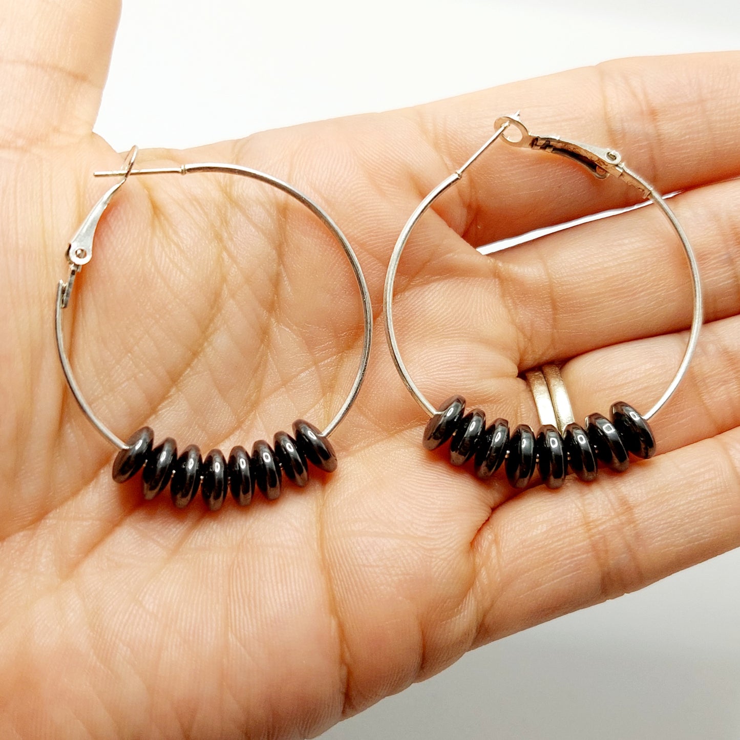 Steel Hoop Earrings