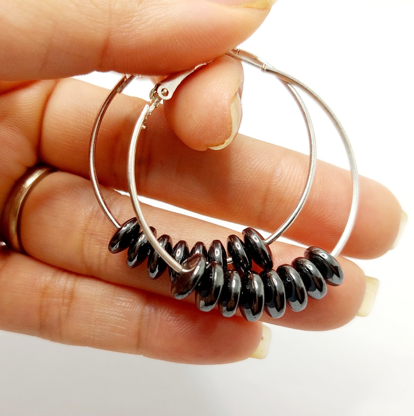 Steel Hoop Earrings