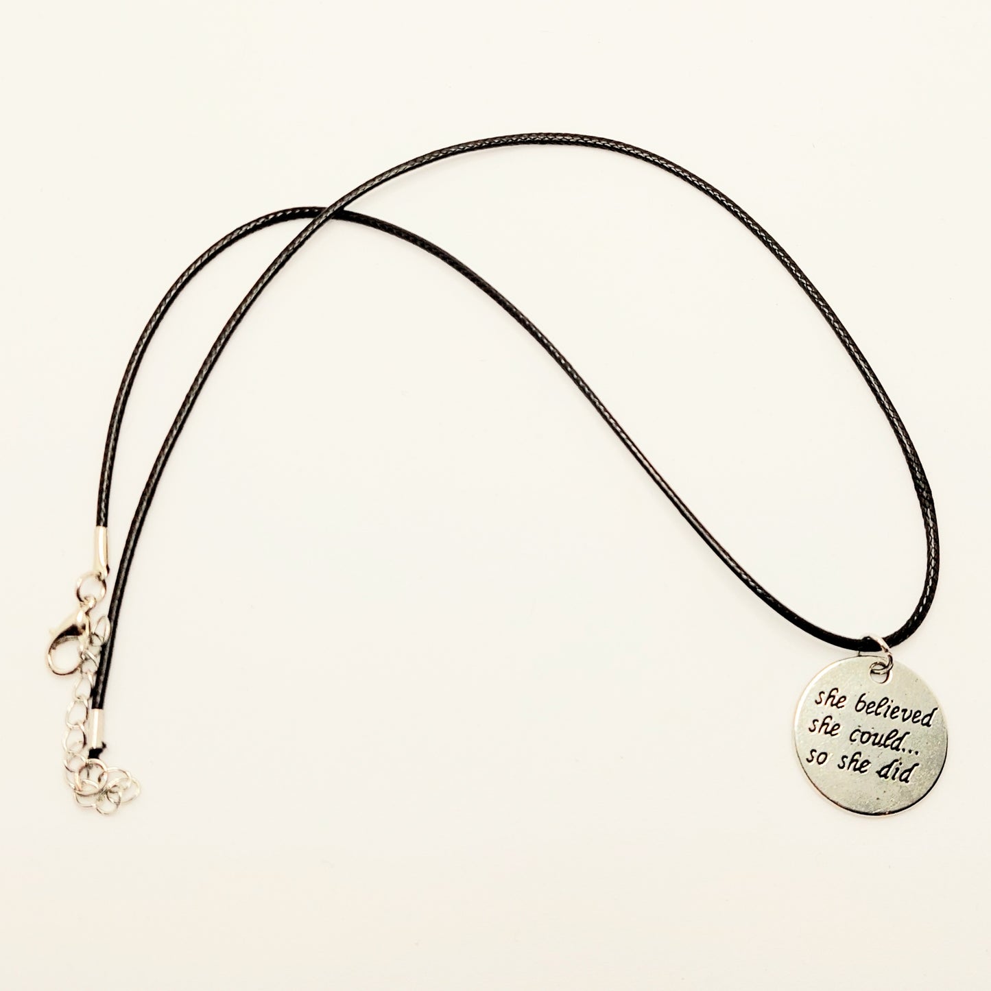 She Believed Charm Necklace