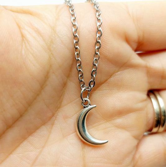 Crescent Moon Charm Necklace