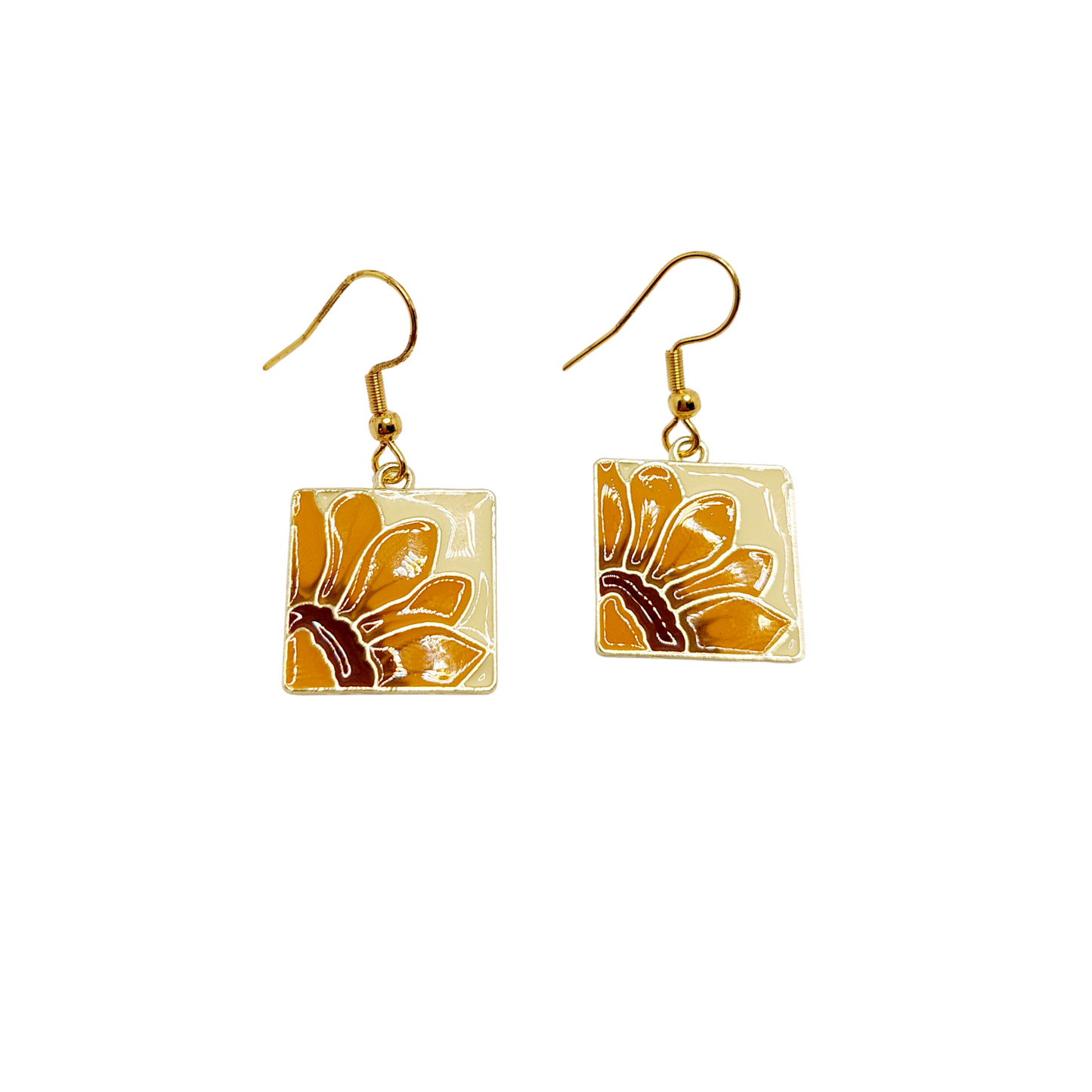 Sunflower Charm Earrings