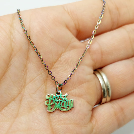 Best Mom Charm Necklace