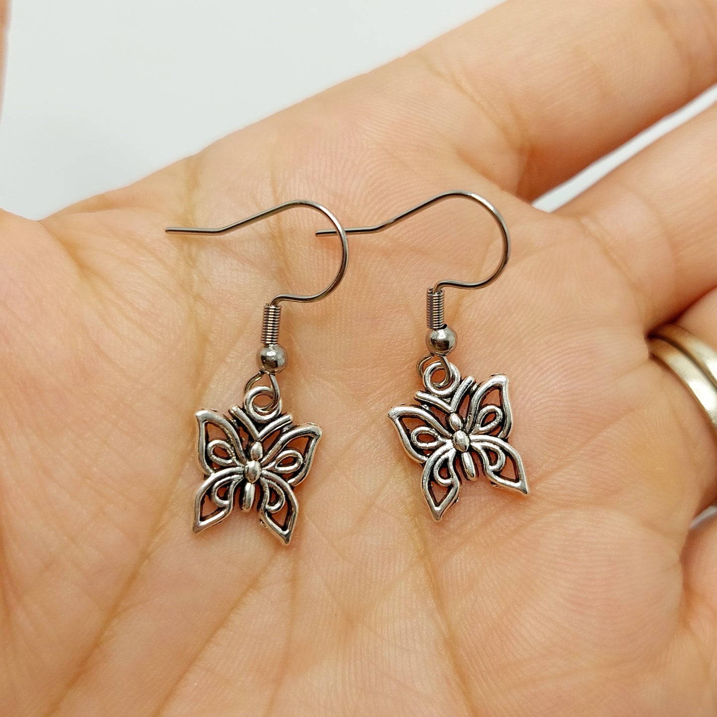 Mini Butterfly Charm Earrings