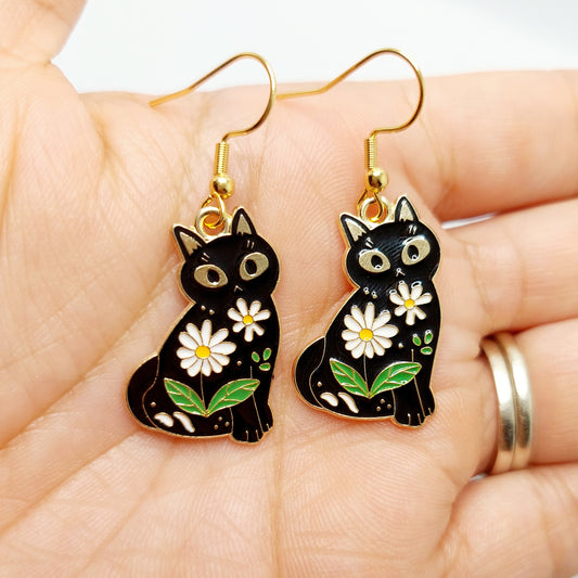 Cat Charm Earrings