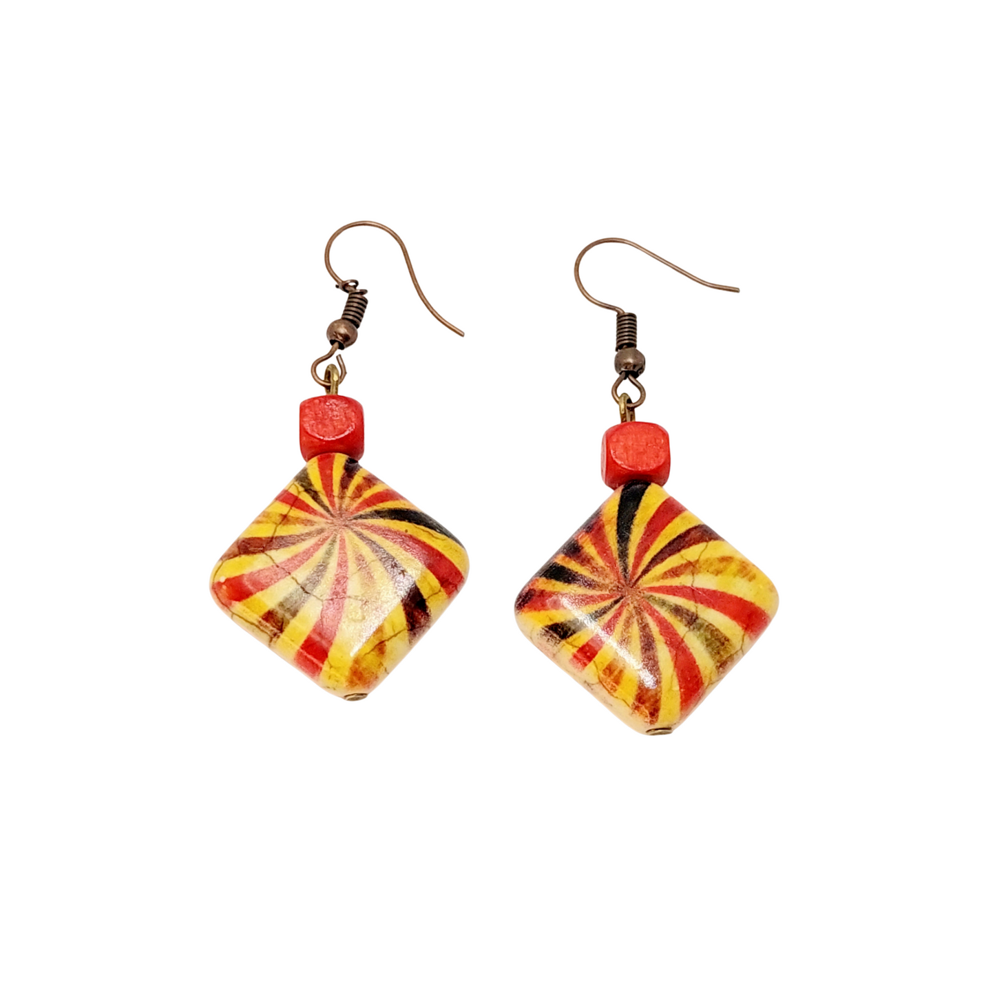 Candy Stripe Dangle Earrings