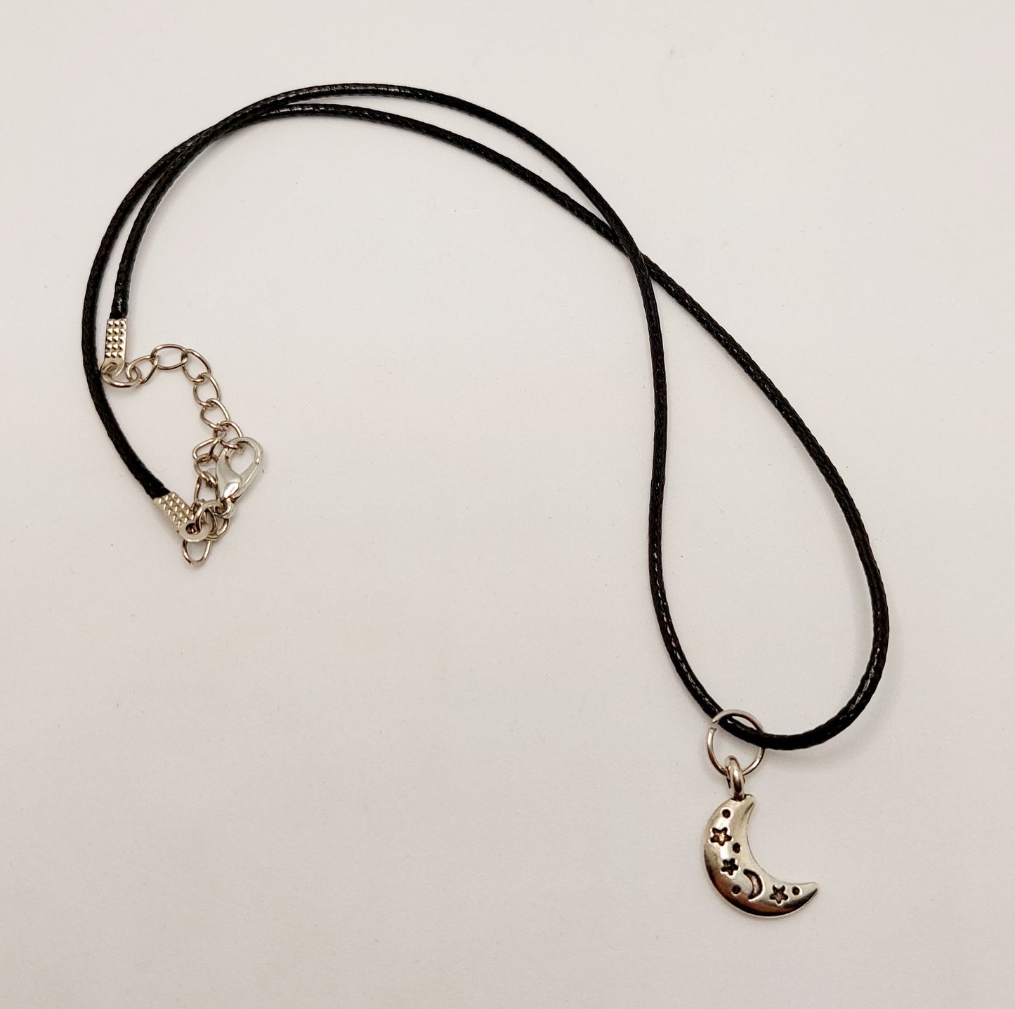 Crescent Moon & Stars Charm Necklace