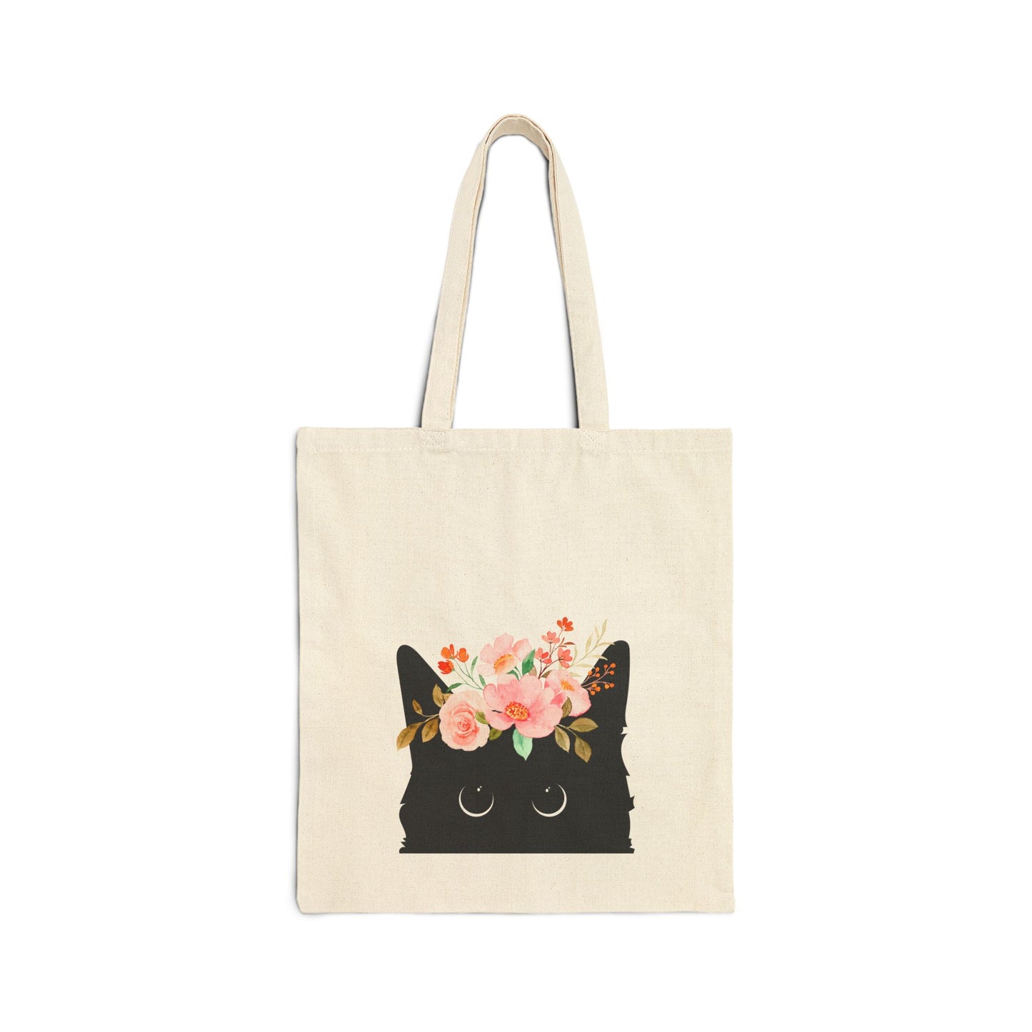 Floral Cat Tote Bag