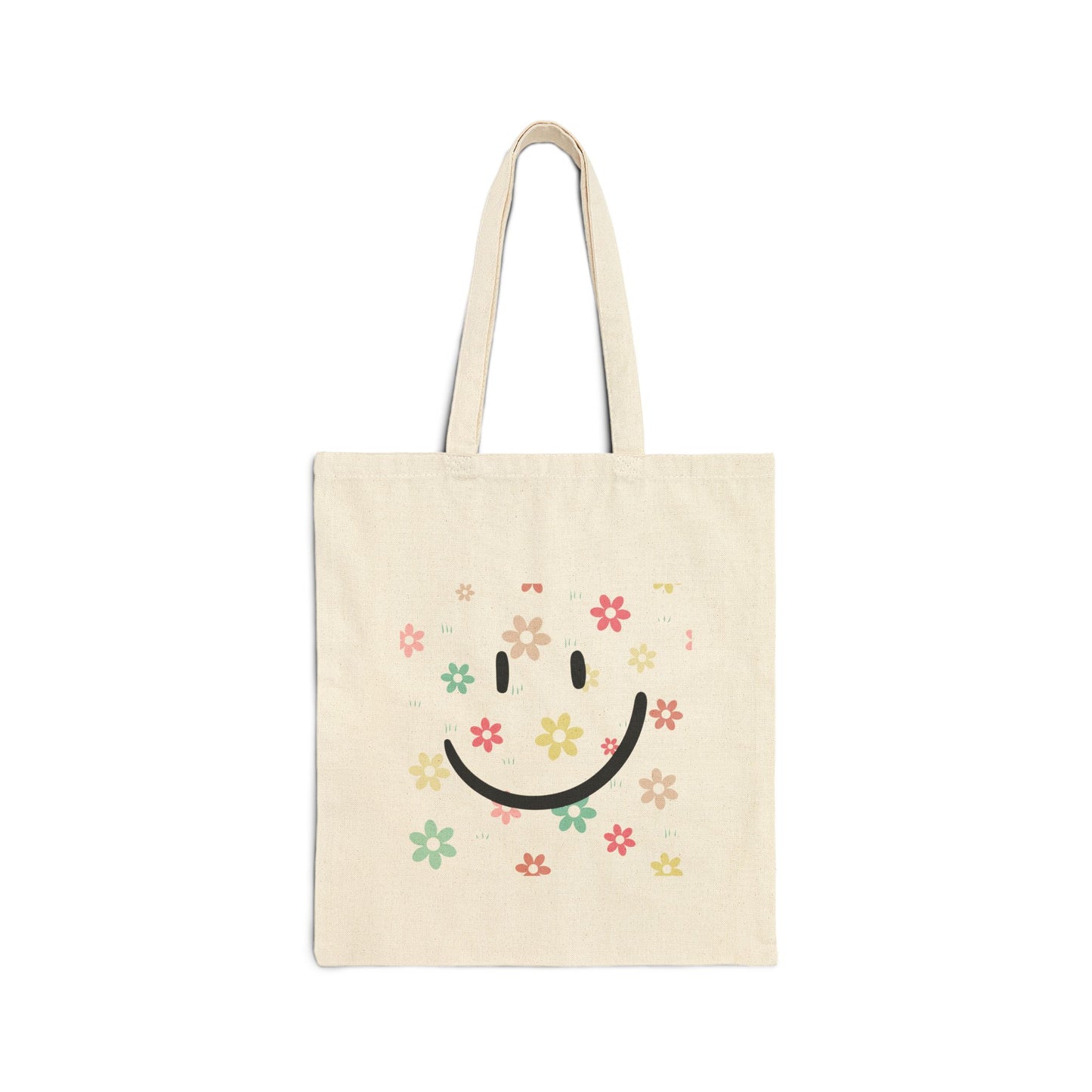 Smiley Floral Tote Bag