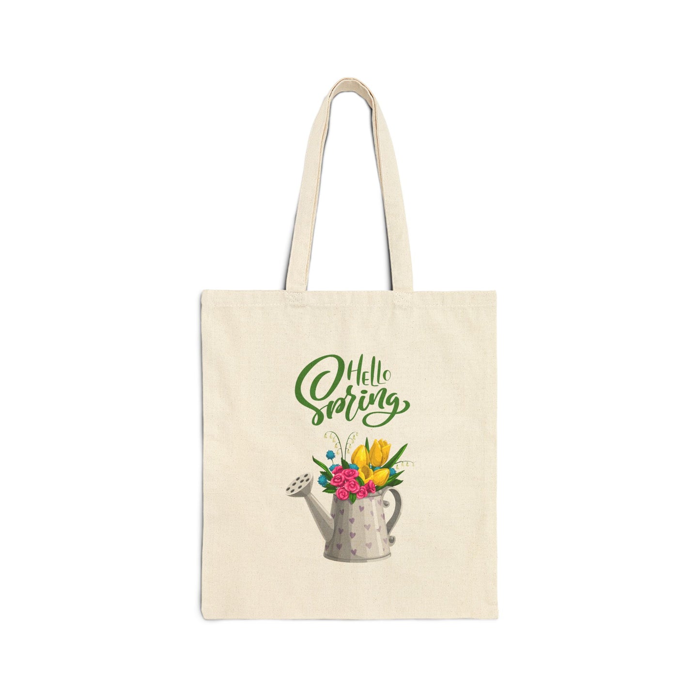 Hello Spring Floral Tote Bag