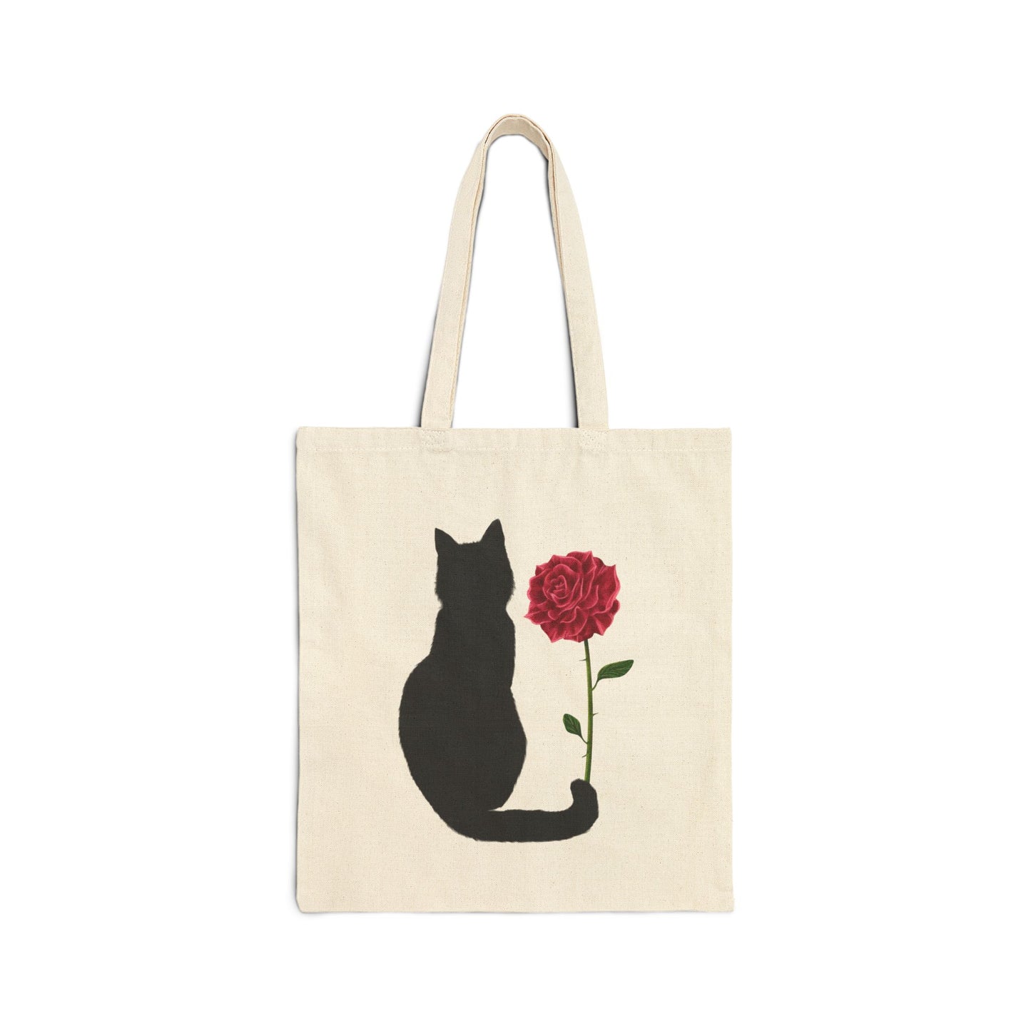 Sitting Black Cat Tote Bag