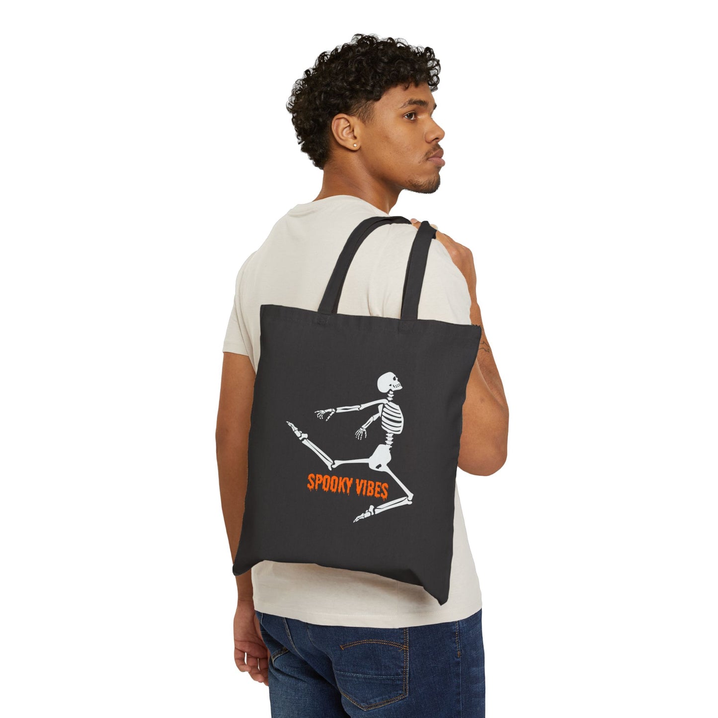 Spooky Vibes Skeleton Tote Bag