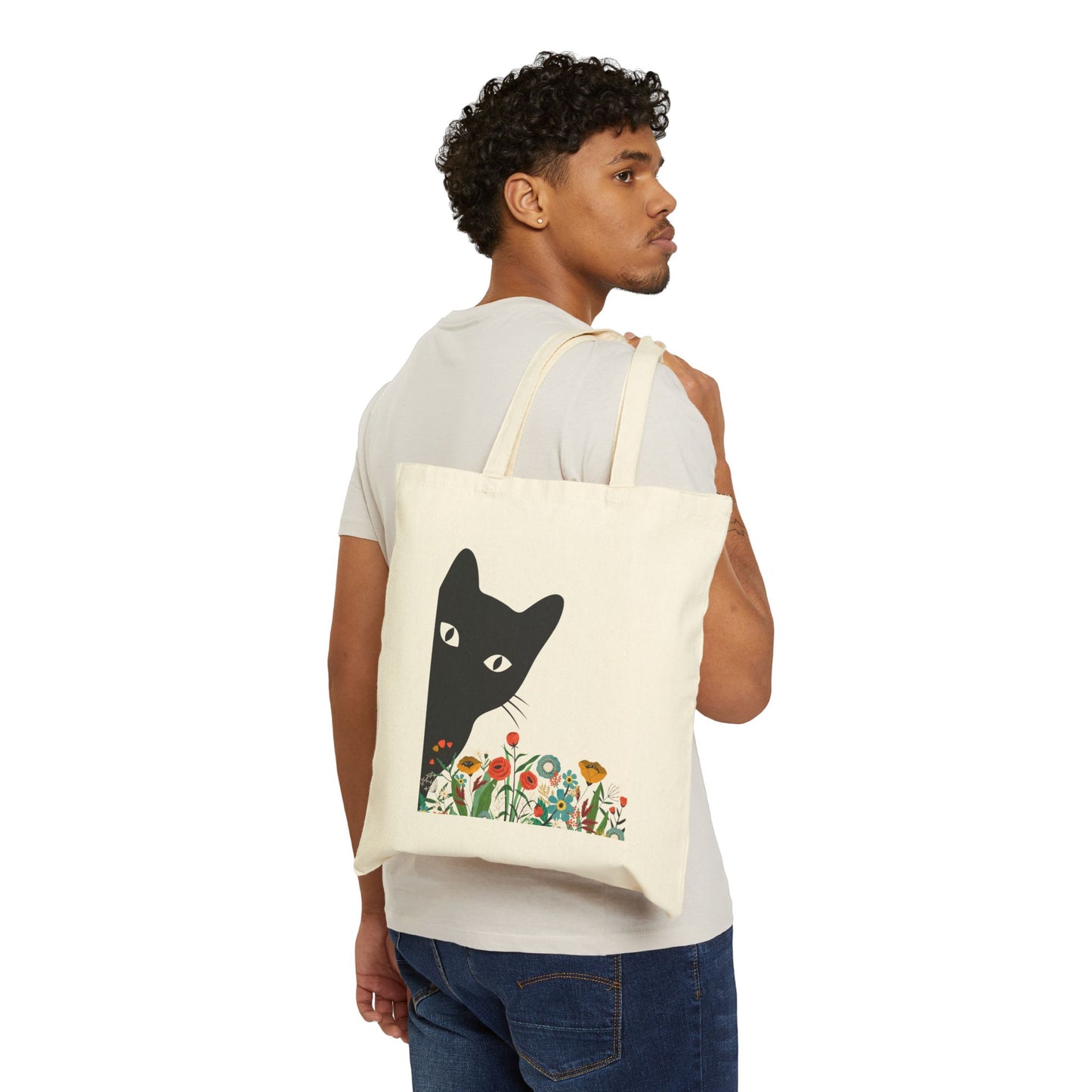 Peek-a-Boo Cat Tote Bag