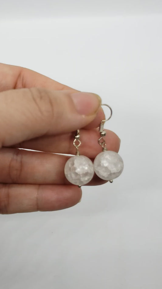 Snowball Drop Earrings