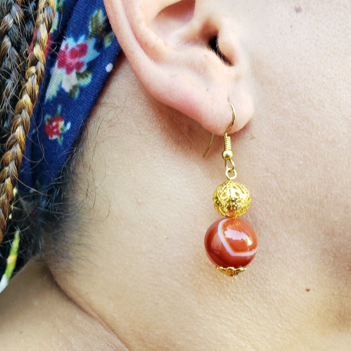 Red Drop Dangle Earrings