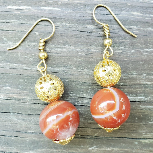 Red Drop Dangle Earrings