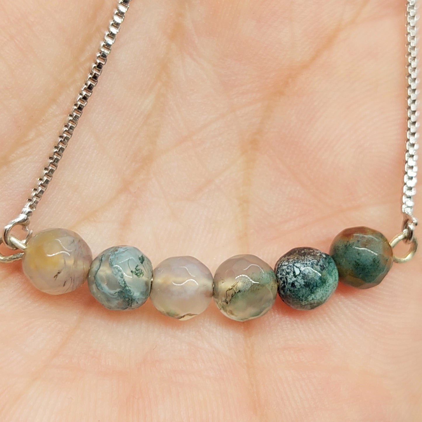 Moss Agate Adjustable Bracelet